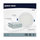 Satco 6-in 11W LED Direct Wire RGBTW Round White Finish_2