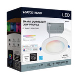 Satco 6-in 11W LED Direct Wire RGBTW Round White Finish_4