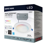 Satco 6-in 11W LED Direct Wire RGBTW Round White Finish_5