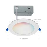 Satco 6-in 11W LED Direct Wire RGBTW Round White Finish_6