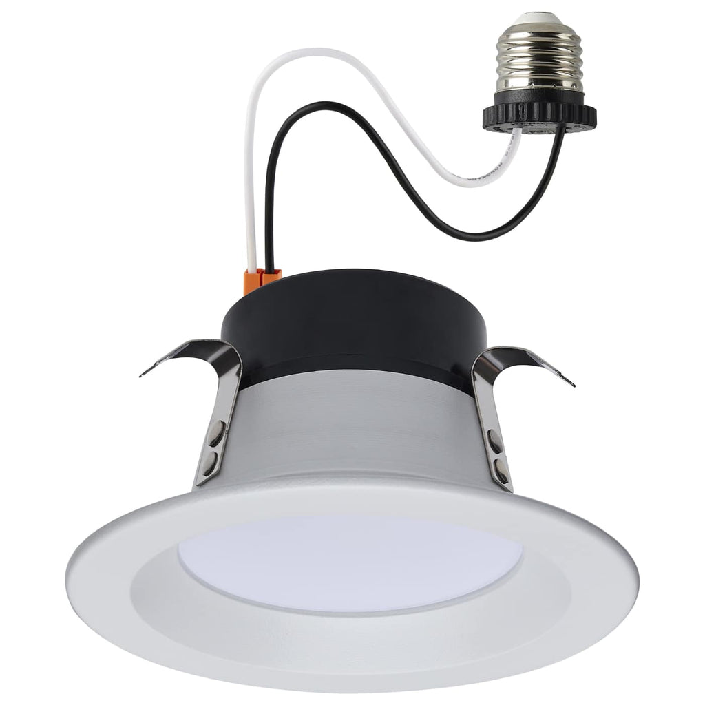 Satco 4-in 8W LED Retrofit Downlight RGBTW Round White Finish