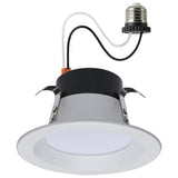 Satco 4-in 8W LED Retrofit Downlight RGBTW Round White Finish