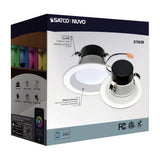 Satco 4-in 8W LED Retrofit Downlight RGBTW Round White Finish_4