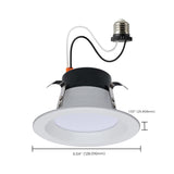 Satco 4-in 8W LED Retrofit Downlight RGBTW Round White Finish_6