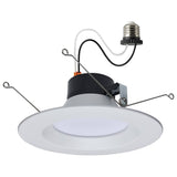 Satco 5-6-in 11W LED Retrofit Downlight RGBTW Round White Finish