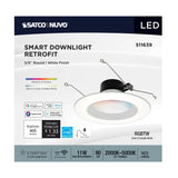 Satco 5-6-in 11W LED Retrofit Downlight RGBTW Round White Finish_1