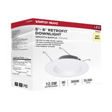 Satco 12.5w LED Downlight Retrofit 5-6-in 3000K White Finish 120v Dimmable_5