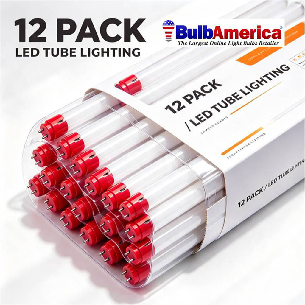 12Pk - Satco 15w T8 LED 48-in CCT Selectable G13 G13 Bi Pin Base 120-277v Tube