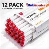 12Pk - Satco 15w T8 LED 48-in CCT Selectable G13 G13 Bi Pin Base 120-277v Tube