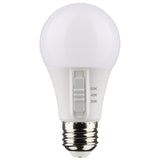 Satco 6w A19 LED 120v CCT Selectable 90 CRI White Finish Bulb