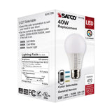 Satco 6w A19 LED 120v CCT Selectable 90 CRI White Finish Bulb_4