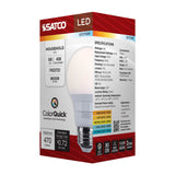 Satco 6w A19 LED CCT Selectable Medium Base Frost Finish 120v Bulb - BulbAmerica