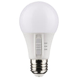 Satco 9w A19 LED 120v CCT Selectable 90 CRI White Finish Bulb