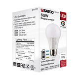 Satco 9w A19 LED 120v CCT Selectable 90 CRI White Finish Bulb_4