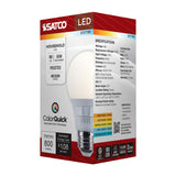 Satco 9w A19 LED CCT Selectable Medium Base Frost Finish 120v Bulb - BulbAmerica