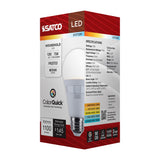 Satco 12w A19 LED CCT Selectable Medium Base Frost Finish 120v Bulb - BulbAmerica