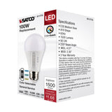 Satco 14w A19 LED 120v CCT Selectable 90 CRI White Finish Bulb_3