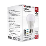 Satco 14w A19 LED 120v CCT Selectable 90 CRI White Finish Bulb_4