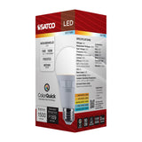 Satco 14w A19 LED CCT Selectable Medium Base Frost Finish 120v Bulb - BulbAmerica