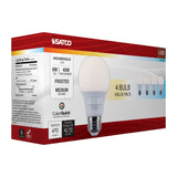 4Pk - Satco 6w A19 LED CCT Selectable Medium Base Frost Finish 120v Bulb_2