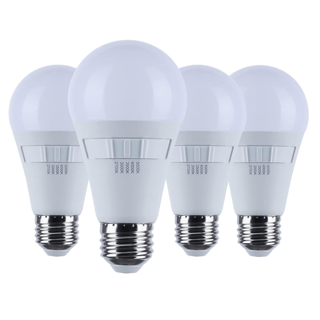4Pk - Satco 12w A19 LED CCT Selectable Medium Base Frost Finish 120v Bulb