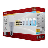 4Pk - Satco 12w A19 LED CCT Selectable Medium Base Frost Finish 120v Bulb_1