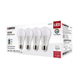 4Pk - Satco 14w A19 LED 120v CCT Selectable 90 CRI White Finish Bulb_3