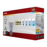 4Pk - Satco 14w A19 LED CCT Selectable Medium Base Frost Finish 120v Bulb_1