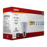 4Pk - Satco 14w A19 LED CCT Selectable Medium Base Frost Finish 120v Bulb_2