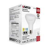 Satco 8.5w BR30 LED 120v CCT Selectable 90 CRI White Finish Bulb_3