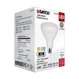 Satco 13w BR40 LED 120v CCT Selectable 90 CRI White Finish Bulb_3