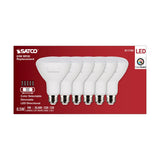 6Pk - Satco 8.5w BR30 LED 120v CCT Selectable 90 CRI White Finish Bulb_1