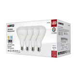 4Pk - Satco 13w BR40 LED 120v CCT Selectable 90 CRI White Finish Bulb_2