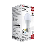 Satco 8.8w A19 LED Medium Base 120v CCT Selectable White Finish Bulb_4