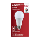 Satco 14w A19 LED Medium Base 120v CCT Selectable White Finish Bulb_2