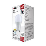 Satco 12w A19 LED Bi Pin GU24 Base 120v CCT Selectable White Finish Bulb_3