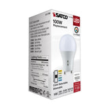 Satco 14w A19 LED Bi Pin GU24 Base 120v CCT Selectable White Finish Bulb_4