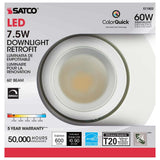 7.5w LED Directional Retrofit Downlight 4 in. CCT Tunable 60 deg.  120v_2