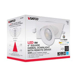 9w CCT Tunable LED Direct Wire Downlight 4-in Square Remote Driver White_5
