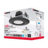 10.5w LED Direct Wire Downlight 120v CCT Tunable Black Finish_4