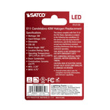 Satco 5w Mini LED E11 Miniature Candelabra Base 120v 3000K Clear Finish Bulb - BulbAmerica