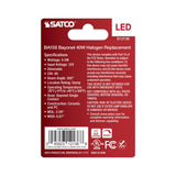 Satco 4.5w Mini LED BA15s Bayonet Single Contact 12v 3000K Clear Finish Bulb - BulbAmerica