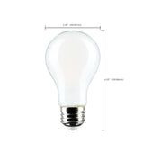 Satco 8w LED A19 3000K-2000K Warm Dimming Medium Base Frost Finish Bulb_2
