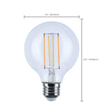 Satco 8w LED G25 3000K-2000K Warm Dimming Medium Base Clear Finish Bulb_2