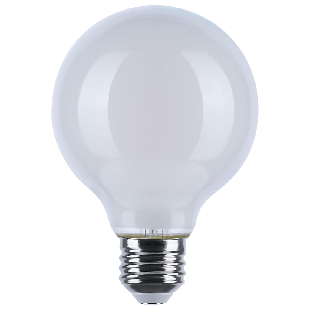 Satco 8w LED G25 3000K-2000K Warm Dimming Medium Base White Finish Bulb