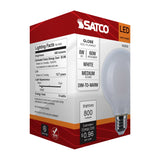 Satco 8w LED G25 3000K-2000K Warm Dimming Medium Base White Finish Bulb_1