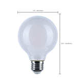 Satco 8w LED G25 3000K-2000K Warm Dimming Medium Base White Finish Bulb_2