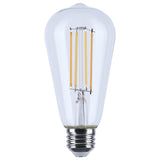 Satco 8w LED ST19 3000K-2000K Warm Dimming Medium Base Clear Finish Bulb