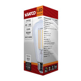 Satco 8w LED ST19 3000K-2000K Warm Dimming Medium Base Clear Finish Bulb - BulbAmerica