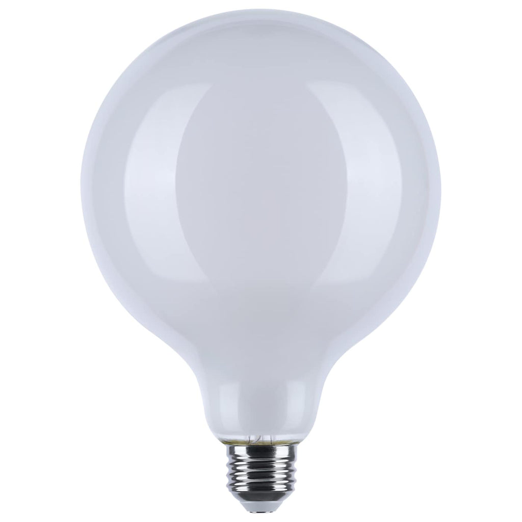 Satco 8w LED G40 3000K-2000K Warm Dimming Medium Base White Finish Bulb